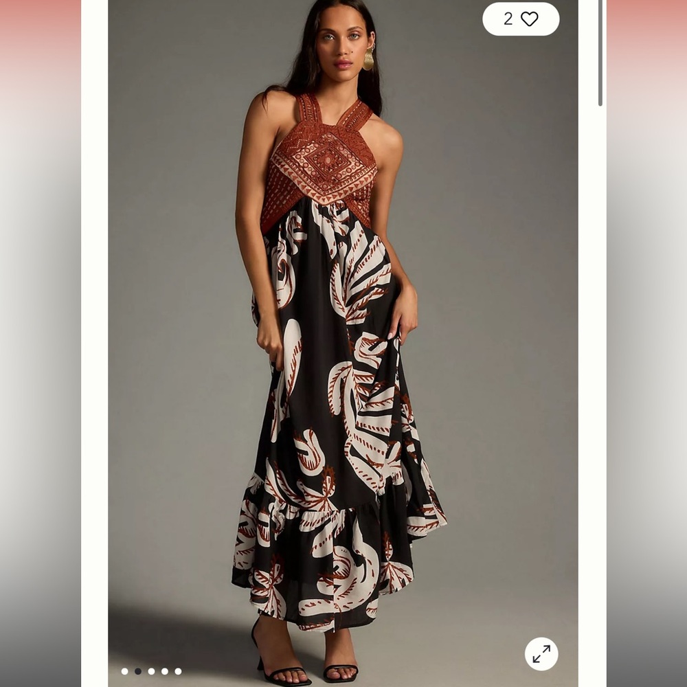 Deco Printed Halter Dress